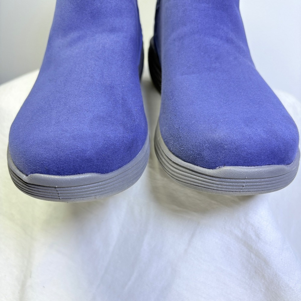 Ryka‎ Noelle Next Blue Fabric Ankle Boots Women 11M Side Zip Comfort Booties - Picture 4 of 15